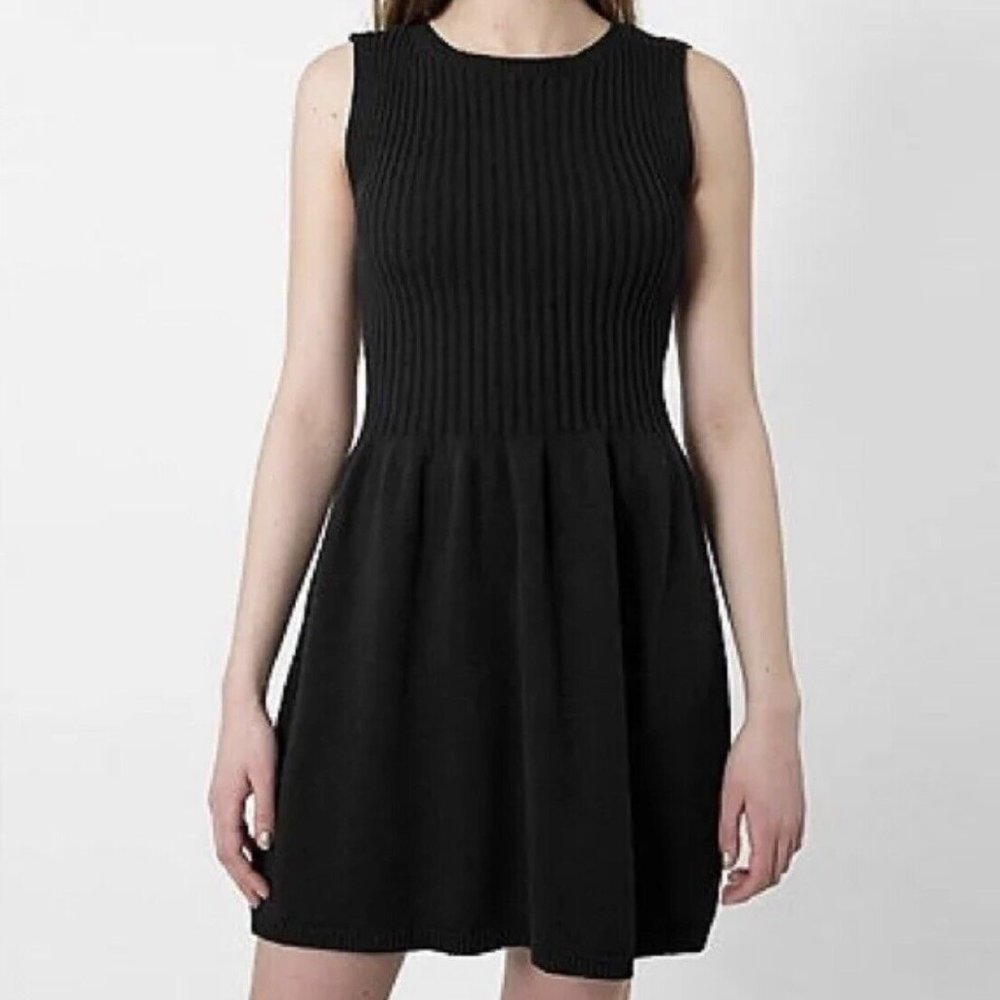 American Apparel Rib Knit Sleeveless Sweater Dress - Size Large